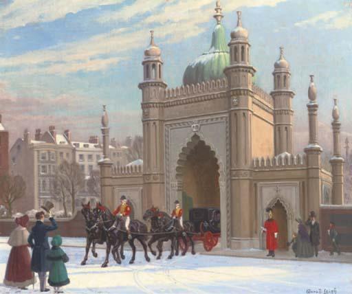 Conrad Leigh - The north gate of the Royal Pavillion, Brighton, 1836