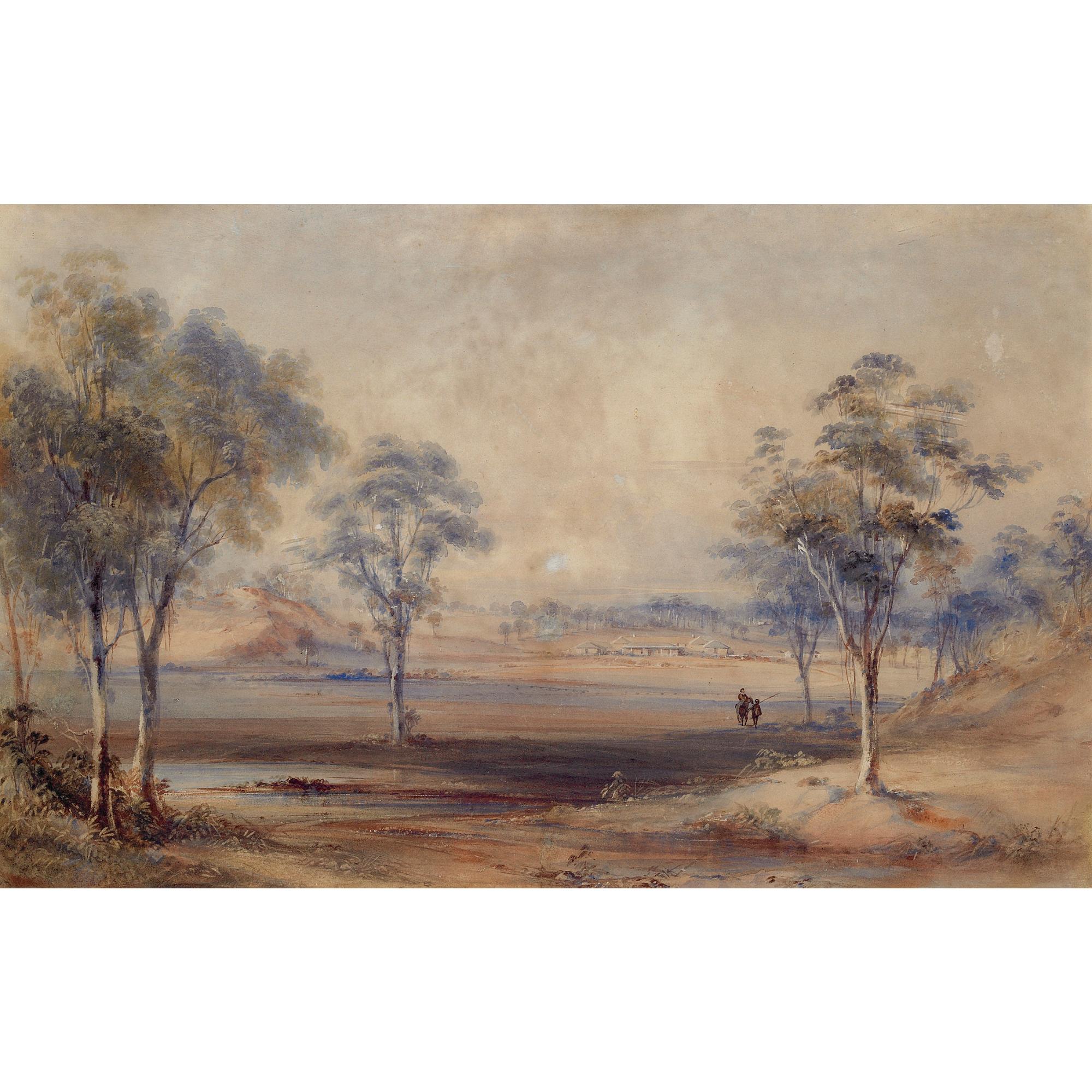 Conrad Martens - Australian aview Of A Homestead