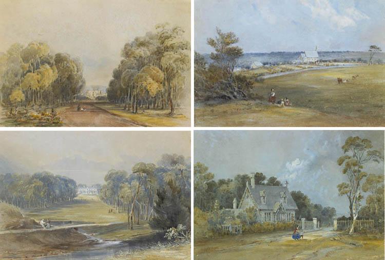 Conrad Martens - Canterbury House, The Seat of Mr Arthur Jeffries: Garden Vista