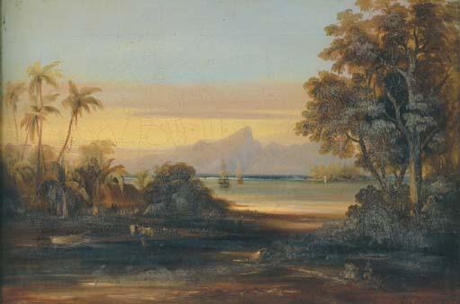 Conrad Martens - Moorea From Papeete Harbour, Tahiti