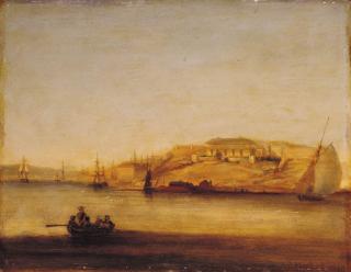 Conrad Martens - Spencer Lodge, Miller\'s Point, Sydney, 1865