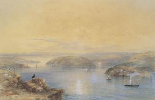 Conrad Martens - View from Flagstaff Hill, Sydney, New South Wales