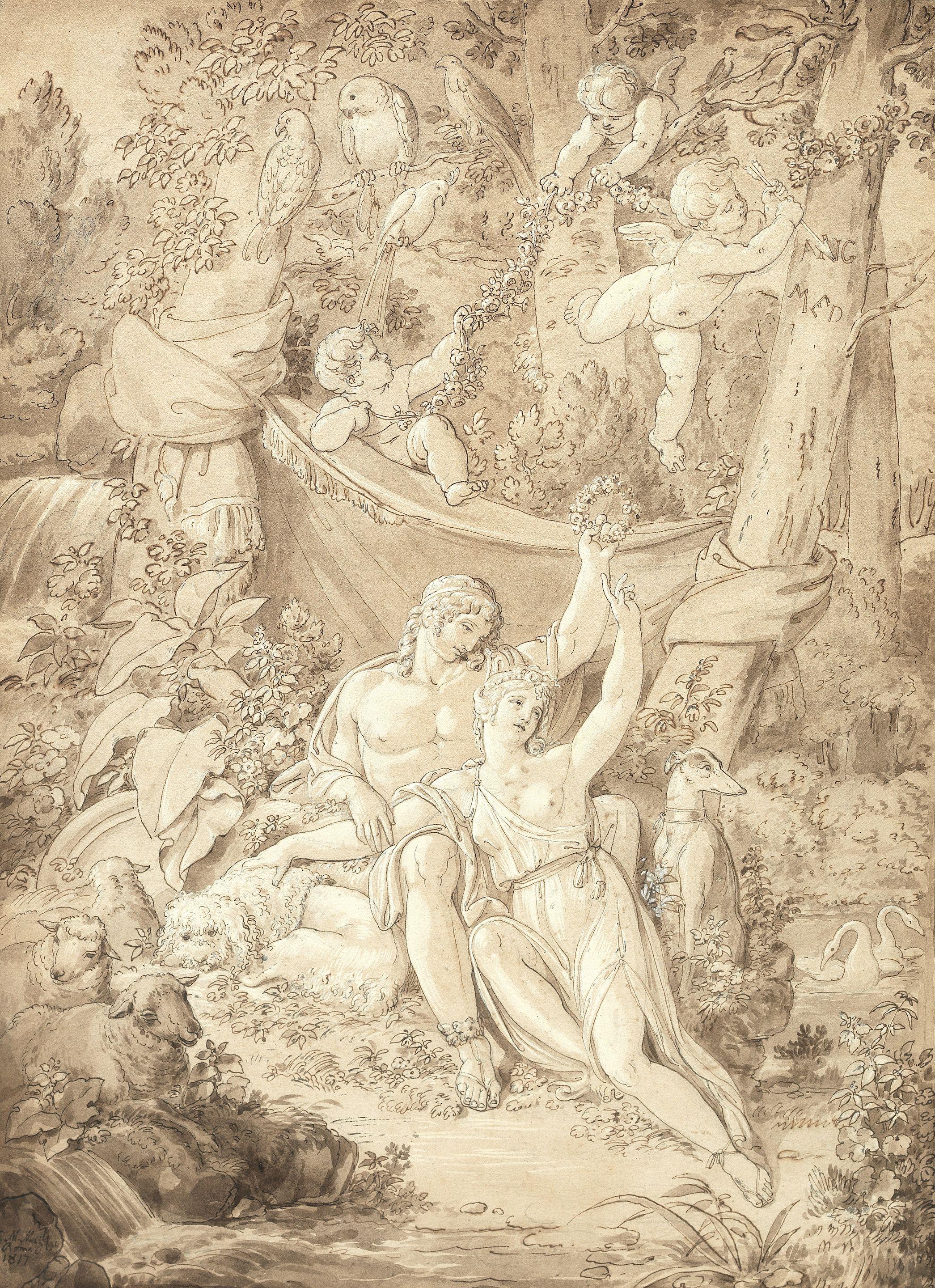 Conrad Martin Metz - Angelica and Medoro