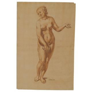 Conrad Meyer - Study Of A Standing Female Nude