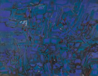 Conrad Westpfahl - „Broceliande Blau/Grün“.