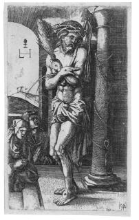 Conrad Wimmer - Weite Schneelandschaft mit Pferdeschlitten und einem Jäger.