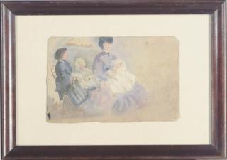 Conrad Wise Chapman - Nannies in the park; and three companion works