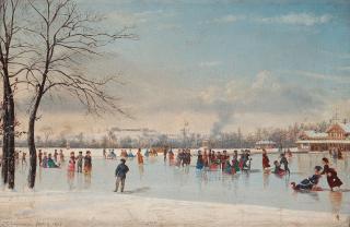 Conrad Wise Chapman - Skating in the Bois de Boulogne