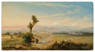 Conrad Wise Chapman - The Valley Of Mexico, The Two Volcanoes Popocatépetl And Iztaccihuatl Beyond