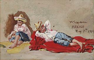 Conrad Wise Chapman - Untitled (Dos niños campesinos)