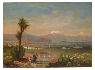 Conrad Wise Chapman - Valley of Mexico, the two volcanoes Popocatépetl and Iztaccihuatl
