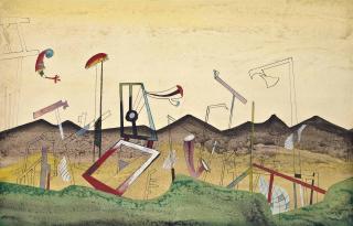 Conroy Maddox - Metaphysical Landscape; The Challenge