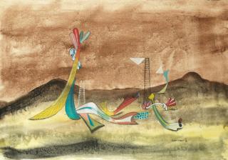 Conroy Maddox - Objects in a Landscape