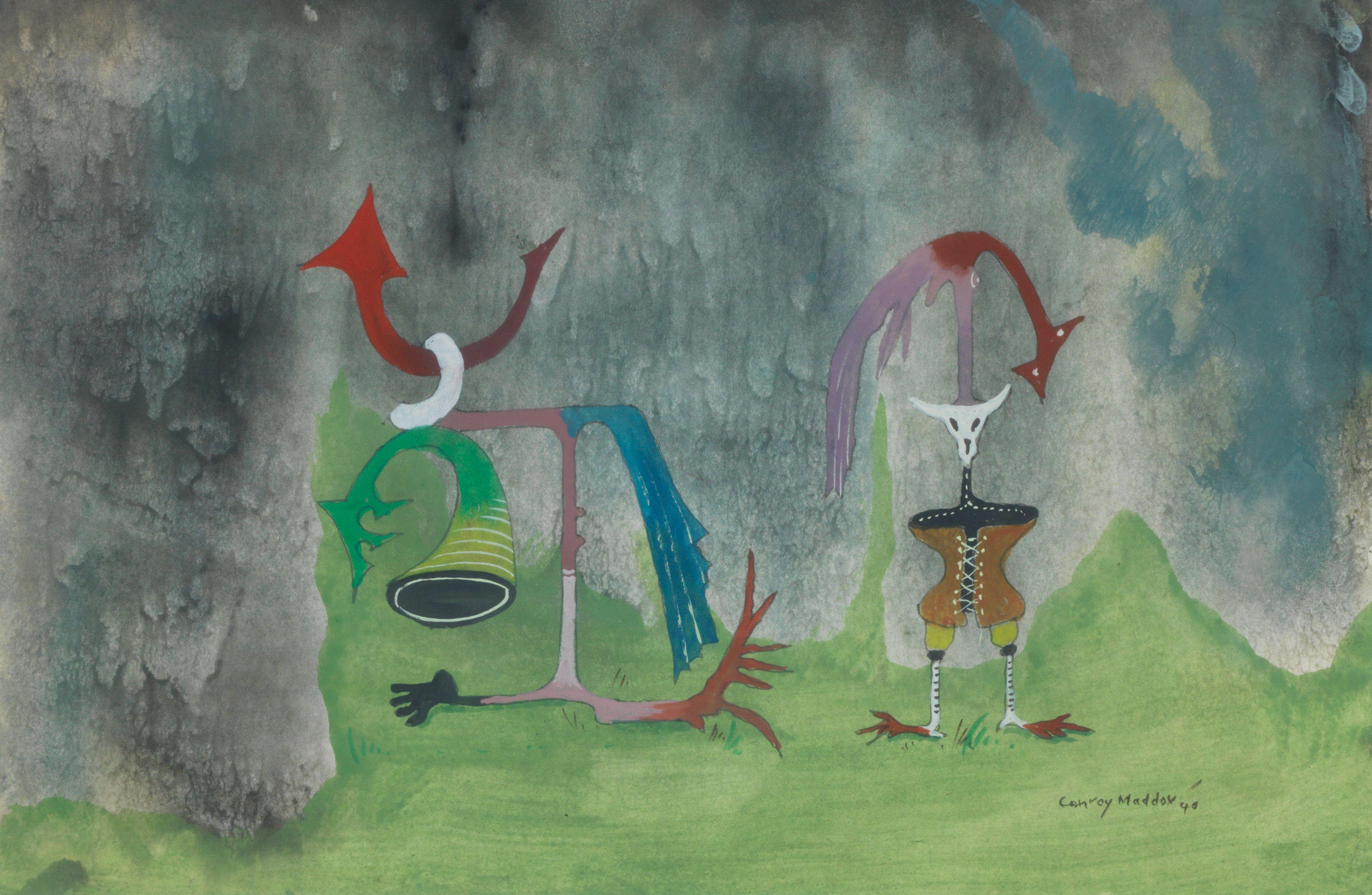 Conroy Maddox - Surrealist figure