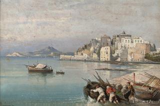 Consalvo Carelli - Fishermen before Pozzuolli
