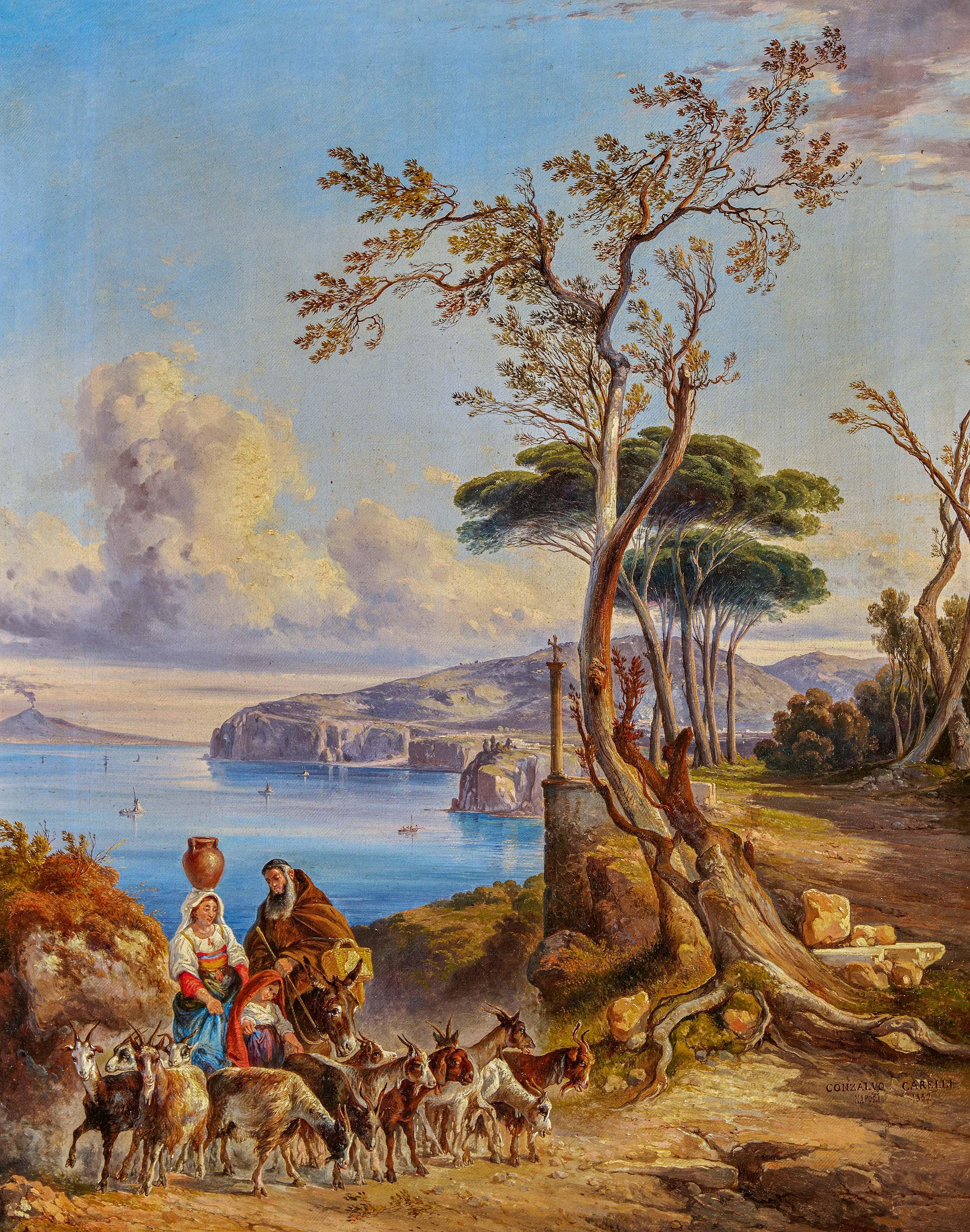 Consalvo Carelli - In der Bucht von Neapel.