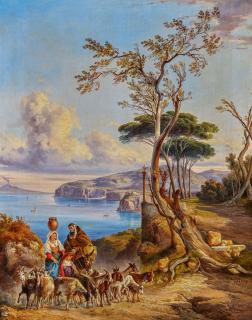 Consalvo Carelli - In der Bucht von Neapel.