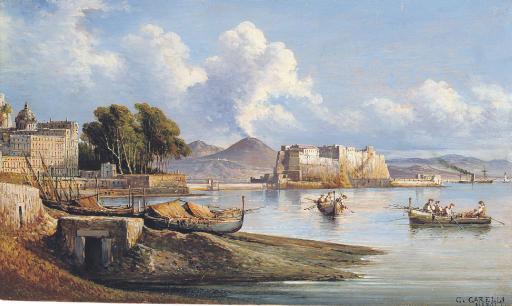 Consalvo Carelli - Naples with Mount Vesuvius beyond