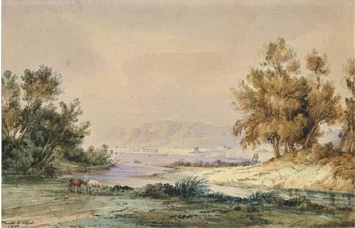 Consalvo Carelli - Veduta di Paestum, 1835