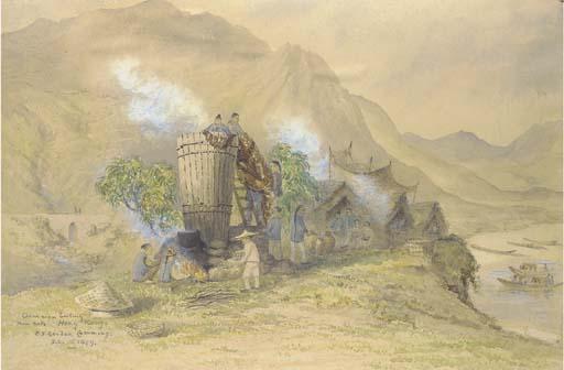 Constance Frederica Gordon Cumming - China Men Boiling Their Nets, Hong Kong
