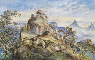 Constance Frederica Gordon Cumming - Shrine of Sri Pada Holy Foot on top of Adam\'s Peak