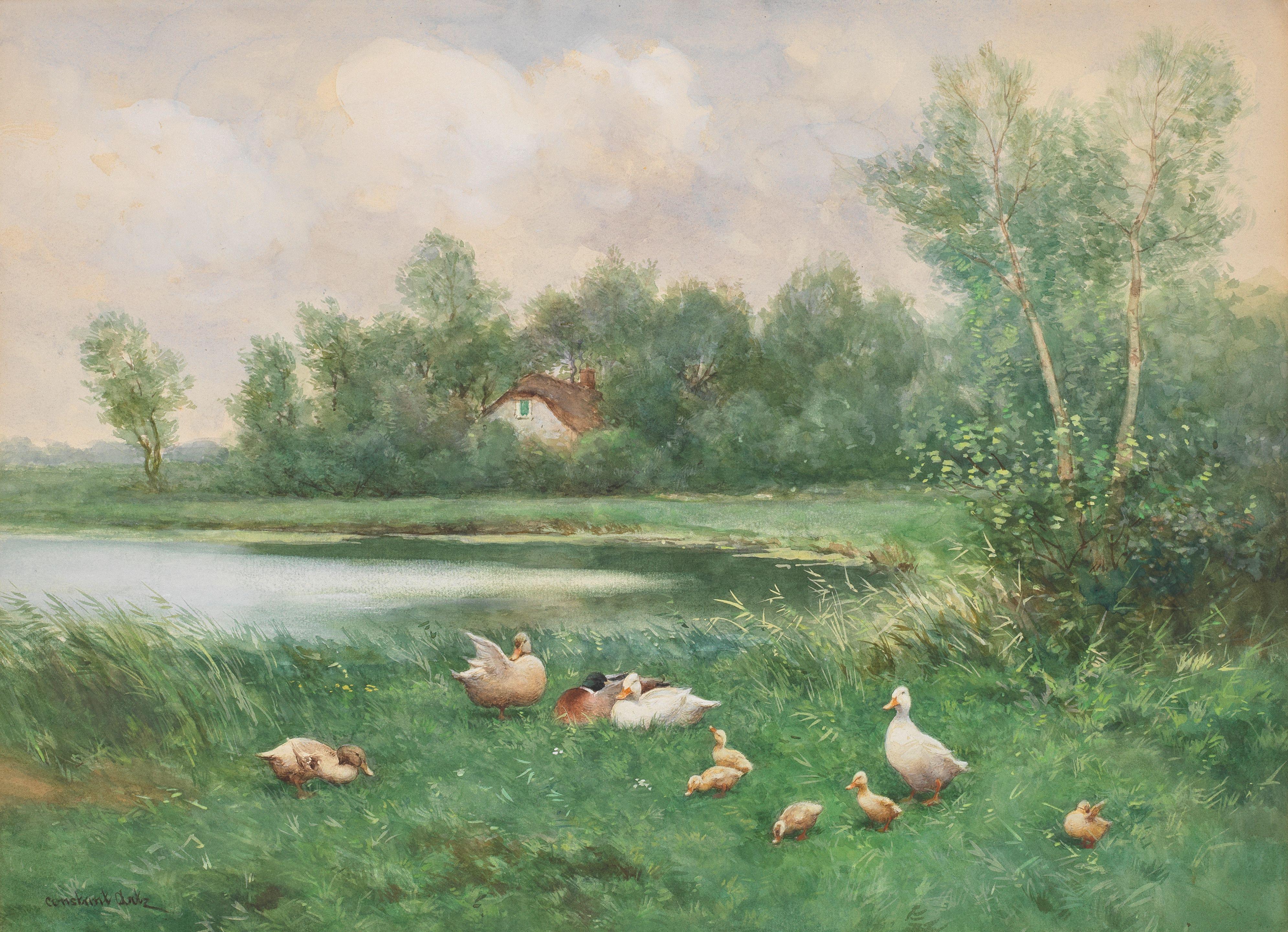 Constant Artz - Ducklings by the waterside