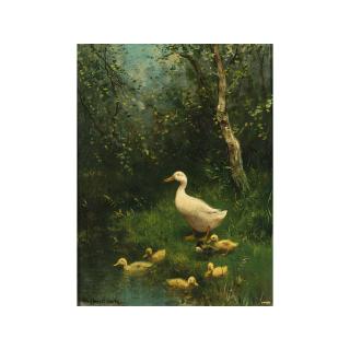 Constant David Ludovic Artz - Ducks At The Waterside