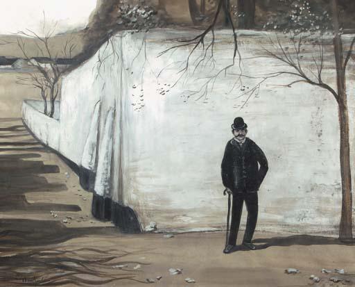 Constant Montald - A man in front of a wall