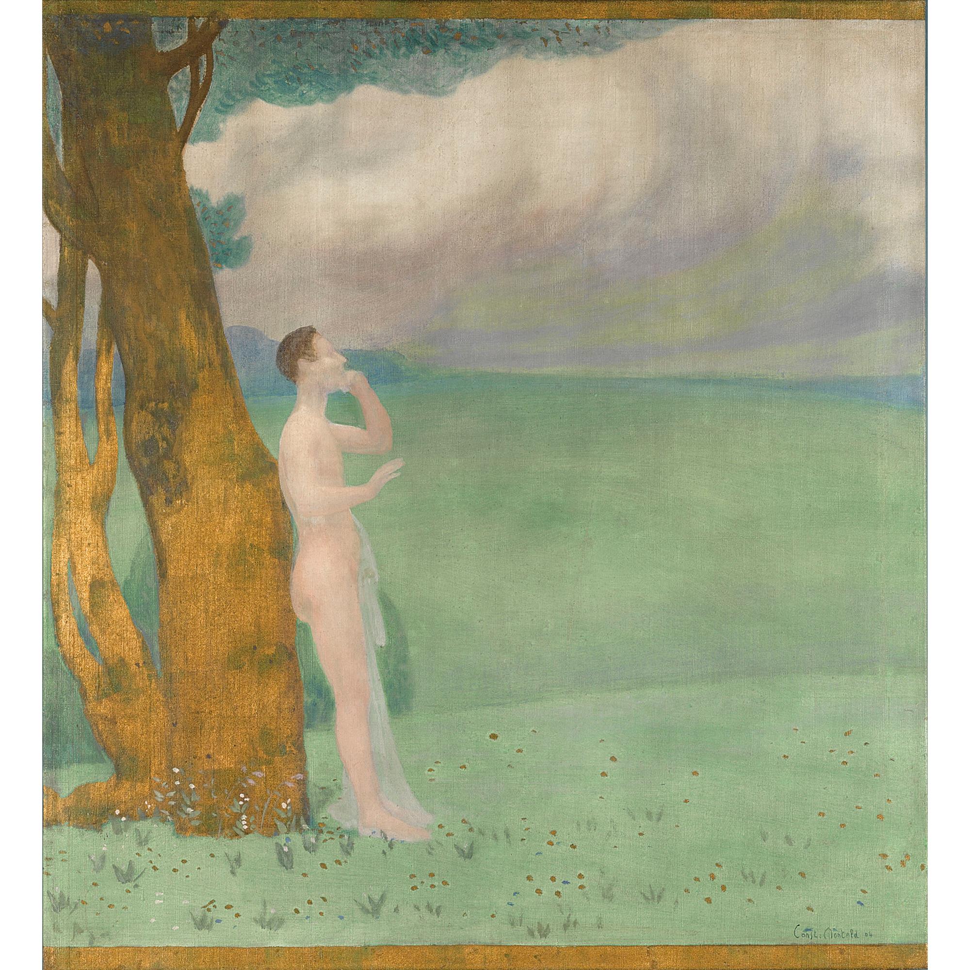 Constant Montald - Belgian Homme Debout Sous Un Arbre