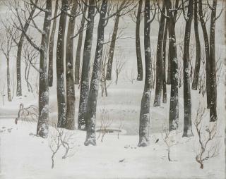 Constant Montald - Jardin sous la neige