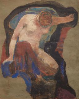 Constant Montald - Weiblicher Akt mit gesenktem Haupt