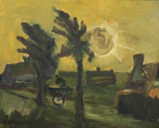 Constant Permeke - Farmhouses in a sunny landscape