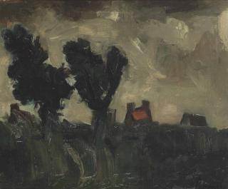 Constant Permeke - Landscape with houses