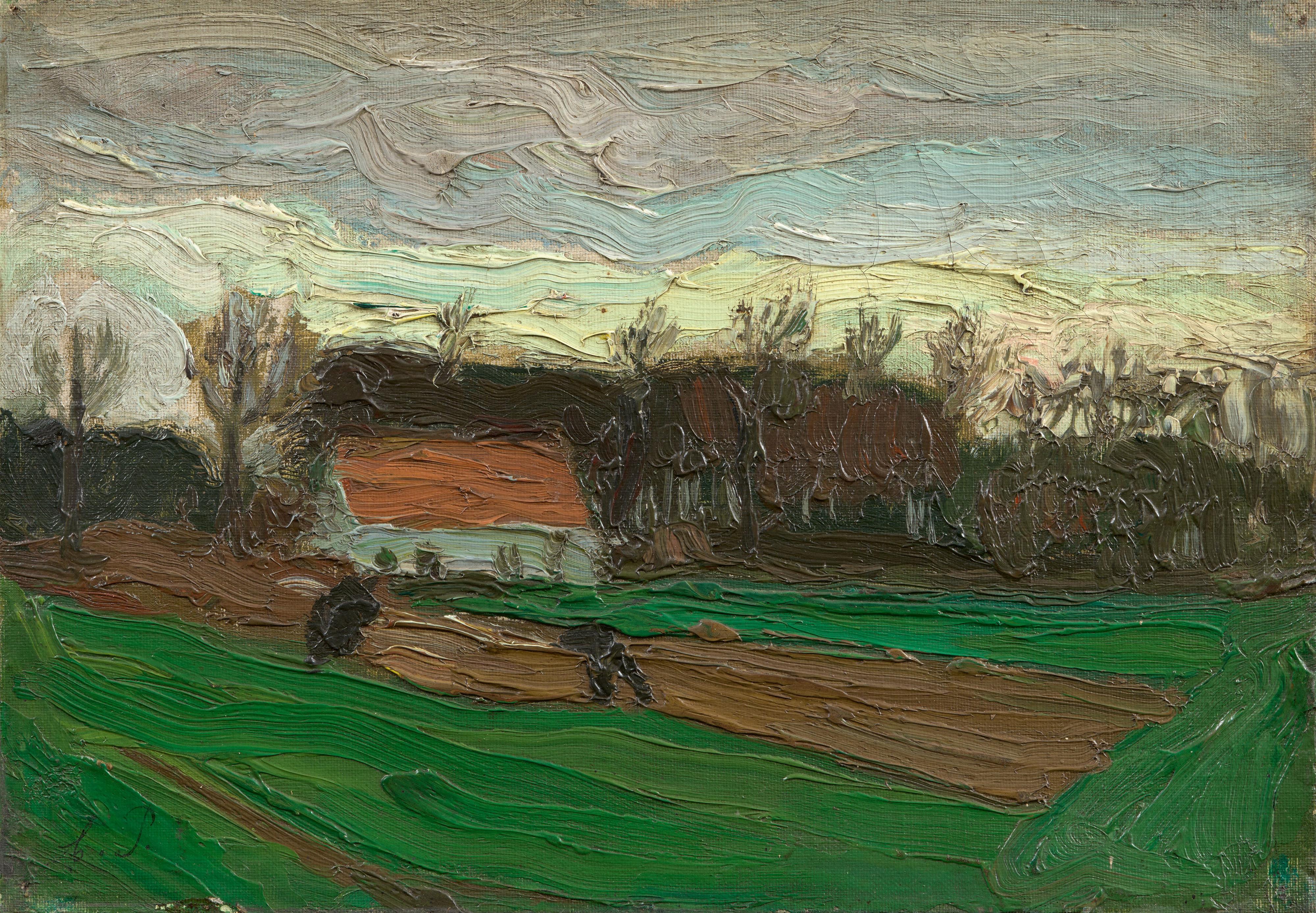 Constant Permeke - Landschaft mit Feld und Bauernhaus