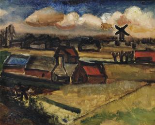 Constant Permeke - Paysage au Moulin-à-Vent