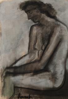 Constant Permeke - Zittend Naakt