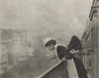 Constant Puyo - Chambermaid at a Parisian Balcony