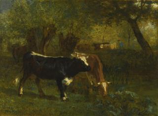 Constant Troyon - French vaches À L\'Abreuvoir