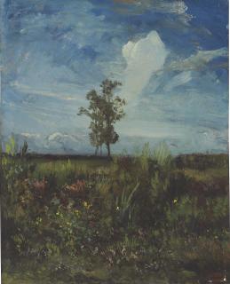 Constant Troyon - Paysage; Étude De Bruyères Et De Genêts