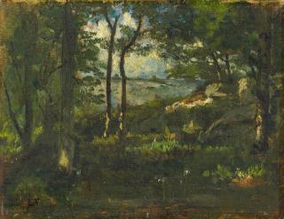 Constant Troyon - Waldlandschaft.