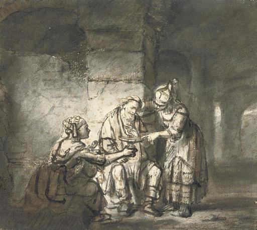 Constantijn Adrien Daniel Van Renesse - Lot and his Daughters (Genesis 19:33)