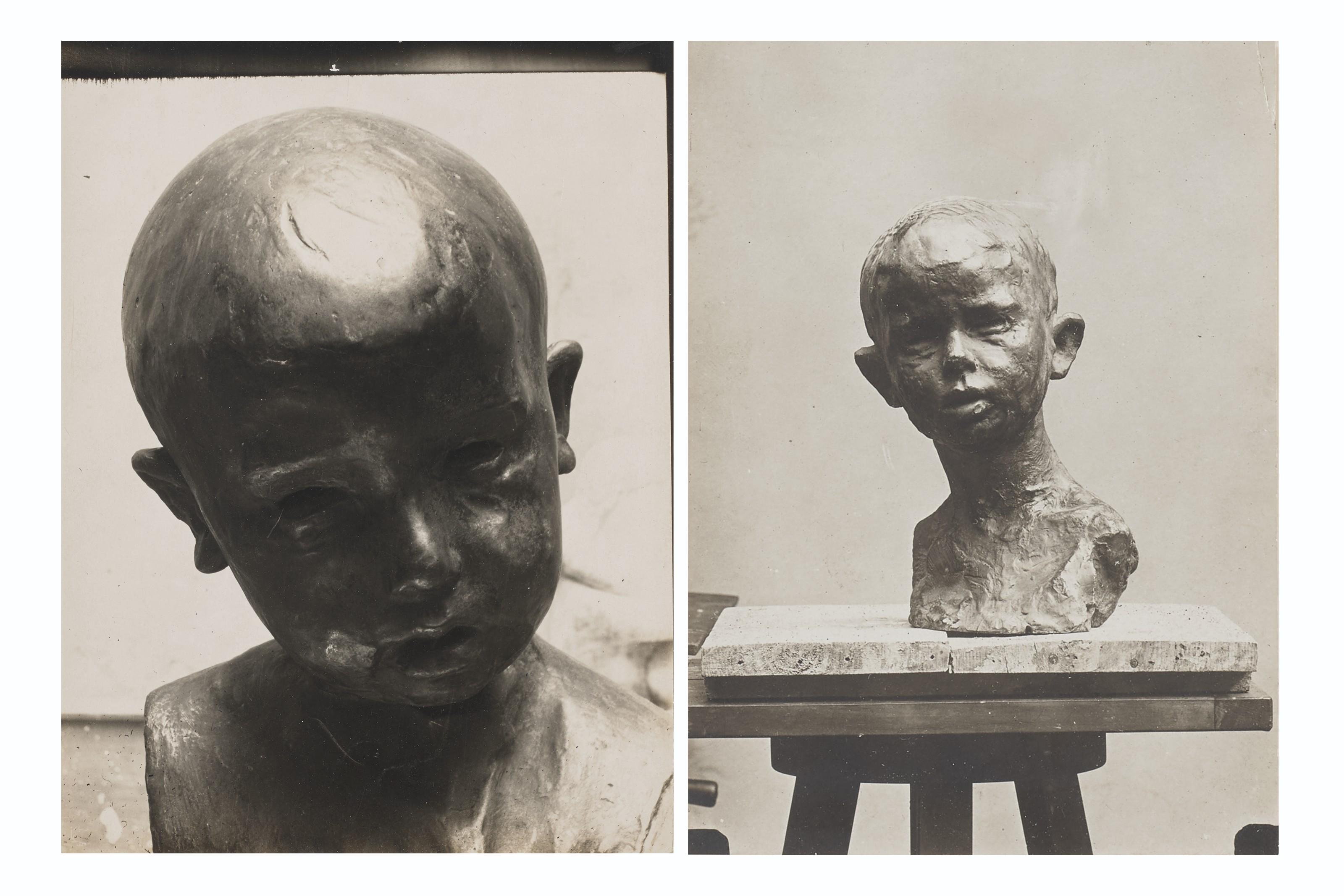 Constantin Brâncusi - Tete d\'enfant and Buste d’enfant, 1906