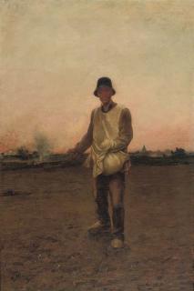 Constantin Emile Meunier - Sowing Seed At Dusk