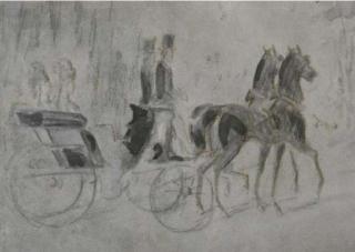 Constantin Ernest Adolphe Hyacinthe Guys - En Caléche