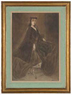 Constantin-Ernest-Adolphe-Hyacinthe Guys - Portrait of an elegant woman, full-length