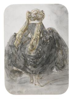 Constantin Guys - An Elegant Woman, Viewed From Behind