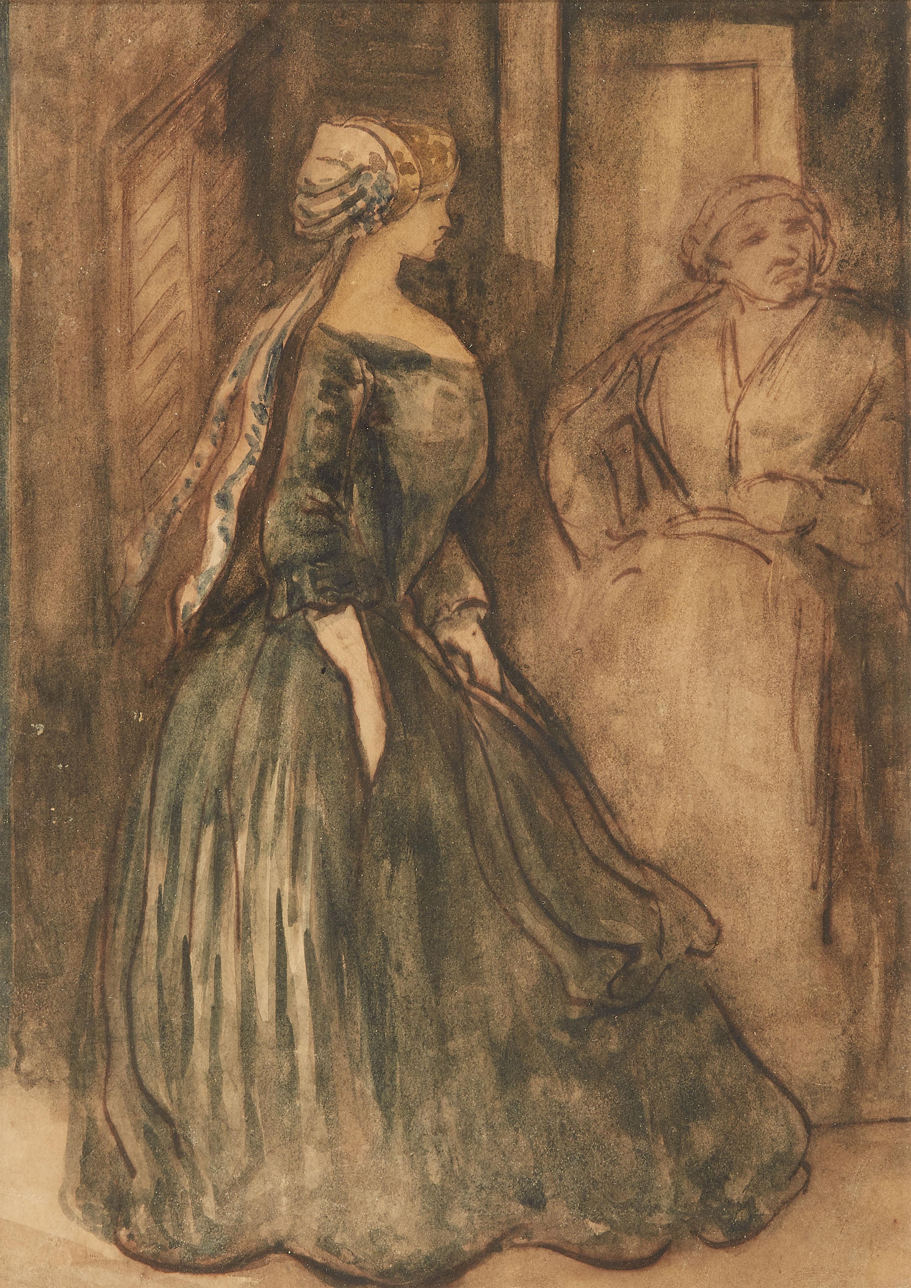 Constantin Guys - Interieur mit zwei Frauen