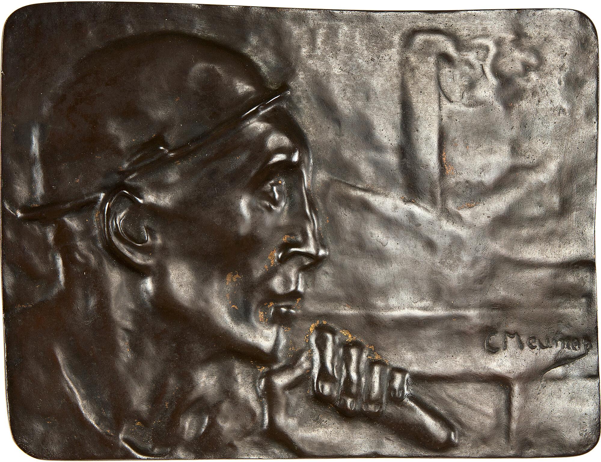 Constantin Meunier - Le Mineur, pioche sur l’épaule.