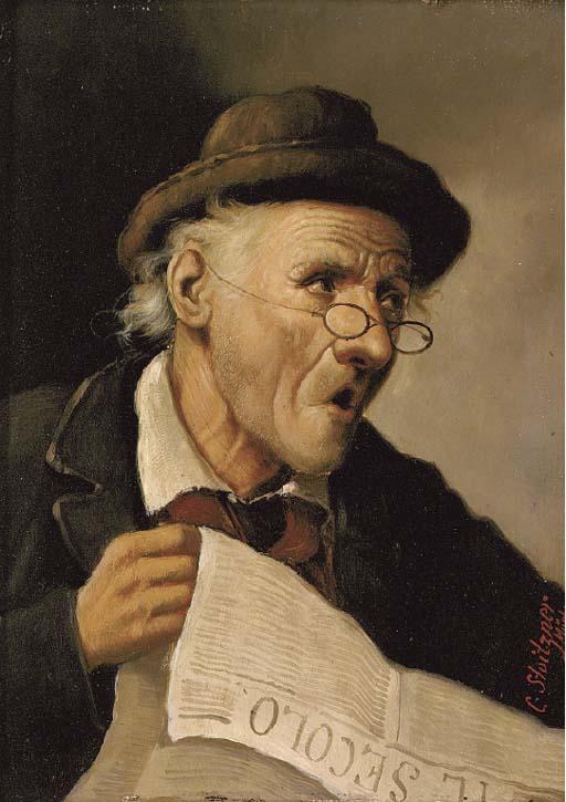 Constantin Stoitzner - Reading the news; and A good vintage