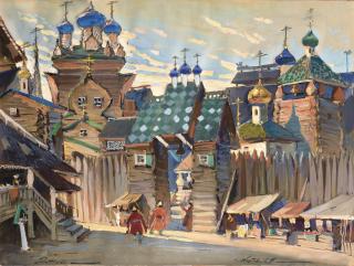 Constantin Westchiloff - Set Design For Prince Igor, The Market-Place Of Poutivle